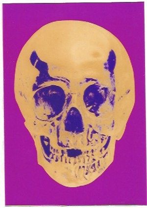 Serigrafia Hirst - Till Death do us Part - Long life Purple African Gold Purple Imperial Purple Skull