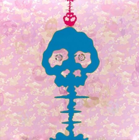 Litografia Murakami - Time Bokan - Camouflage pink
