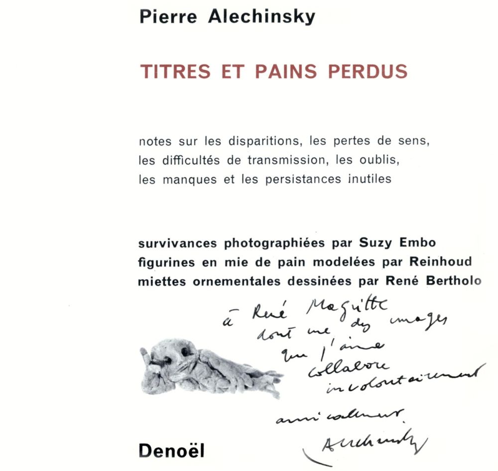 Libro Illustrato Alechinsky - Titres et Pains perdus