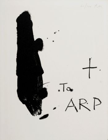 Litografia Motherwell - To Arp, 1967 -  Hand-signed!
