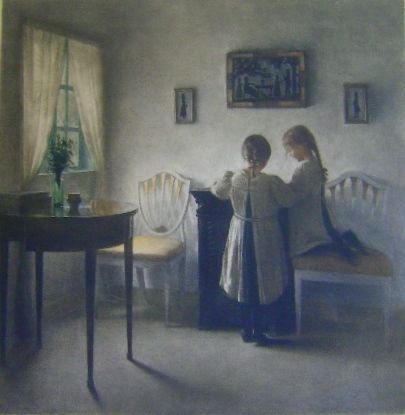 Maniera Nera Ilsted - To legende smaapiger - Two little girls playing