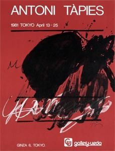 Manifesti Tàpies - Tokyo. April 13-25. Gallery Ueda
