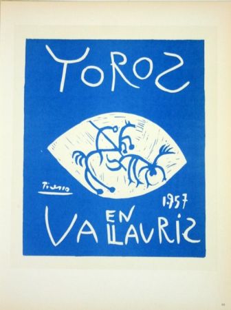 Litografia Picasso - Toros en Vallauris 