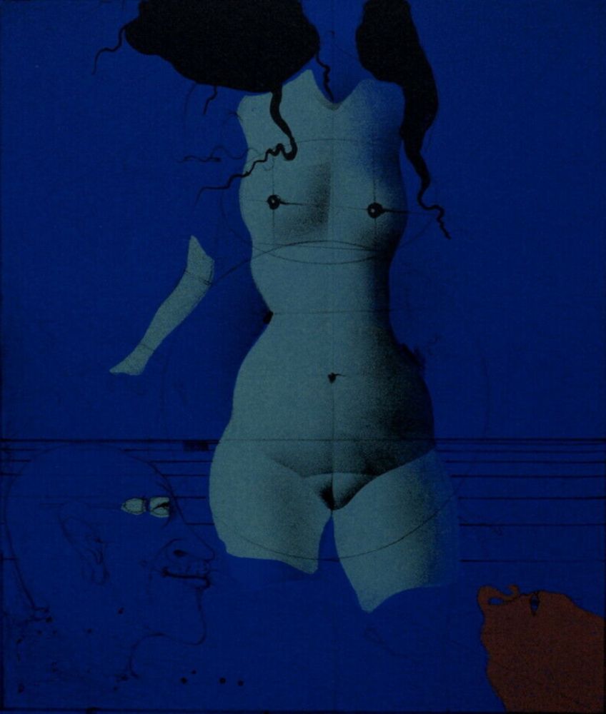 Litografia Wunderlich - Torso sur une pierre bleue, 1972