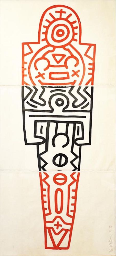 Incisione Su Legno Haring - Totem