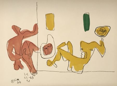 Litografia Le Corbusier - Touching Their Feet