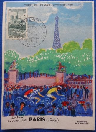 Litografia Van Dongen - Tour de France 1955