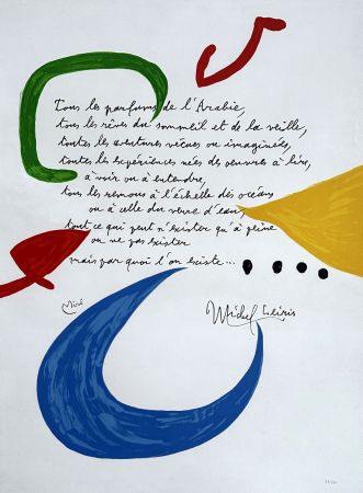 Litografia Miró - Tous les parfums