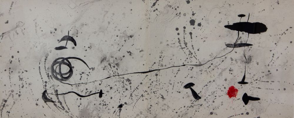 Litografia Miró - TRACE SUR L'EAU