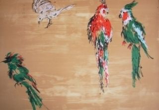 Litografia Tian-Tian - Treasure birds 2