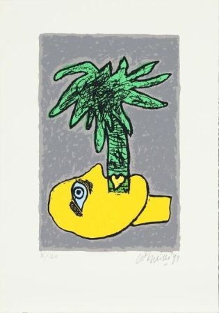Serigrafia Corneille - Trilogie tropicale (jaune)