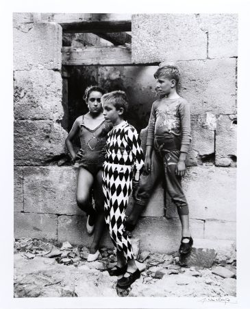 Fotografie Clergue - Trio de Saltimbanques, Arles