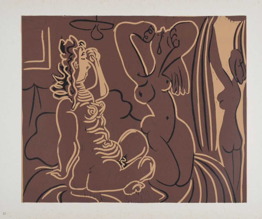 Linoincisione Picasso (After) - Trois femmes, 1962