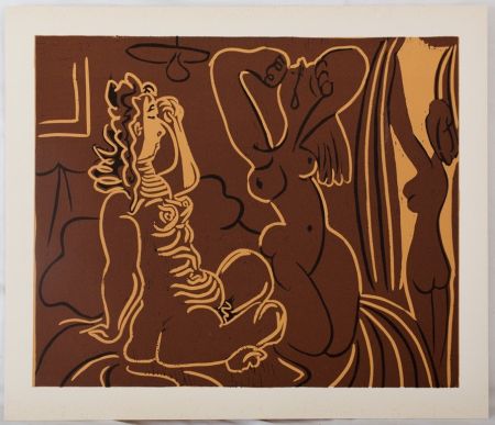 Linoincisione Picasso - Trois femmes au réveil