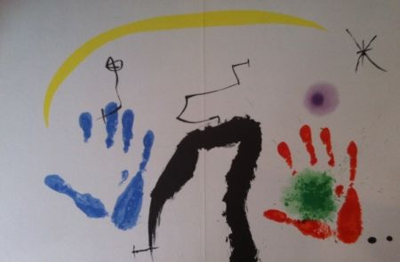 Litografia Miró - Two hands