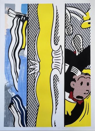 Incisione Su Legno Lichtenstein - Two Paintings: Dagwood from the Paintings series