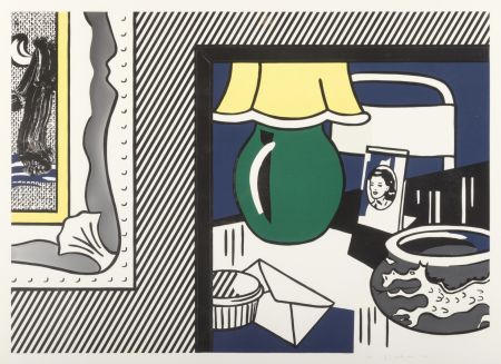 Multiplo Lichtenstein - Two Paintings: Green Lamp, from Painting Series
