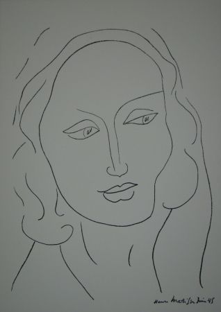 Litografia Matisse - Tête de Femme