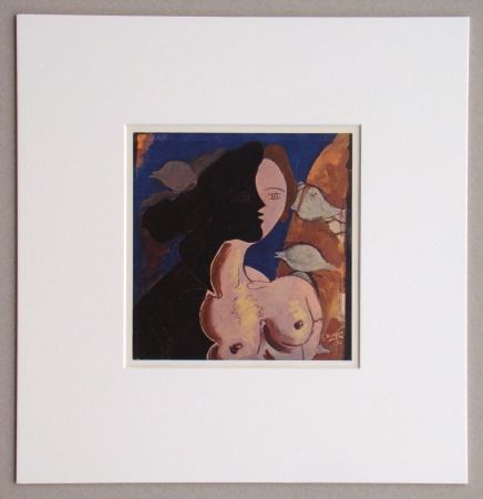 Rotocalcografia Braque (After) - Tête de femme, 1942