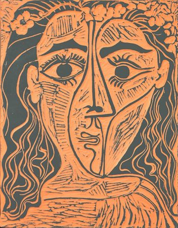 Ceramica Picasso - Tête de femme à la couronne de fleurs (Woman’s Head with Crown of Flowers), 1964