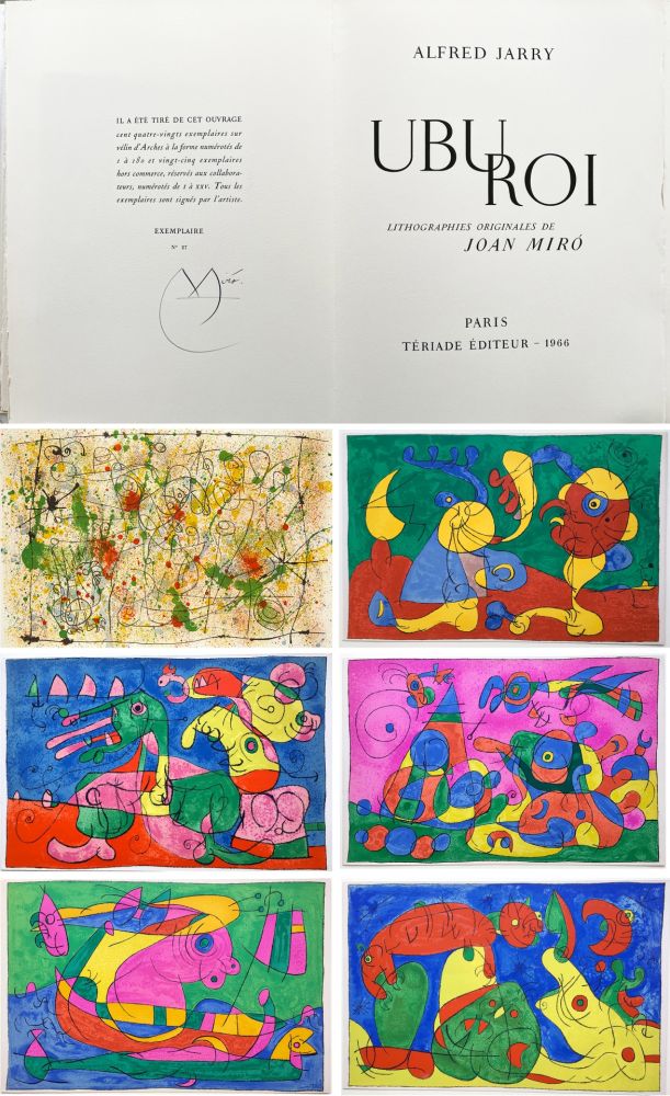 Libro Illustrato Miró - UBU ROI. 13 Lithographies originales en couleurs (1966)