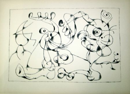 Litografia Miró - Ubu Roi (1st state in Black and White)