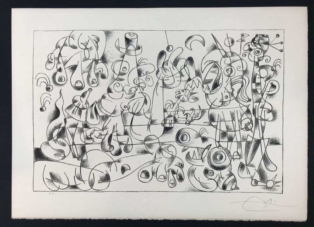 Litografia Miró -  Ubu Roi (King Ubu ) from 'Suites por Ubu Roi'