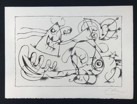 Litografia Miró - Ubu Roi (King Ubu ) from 'Suites por Ubu Roi'
