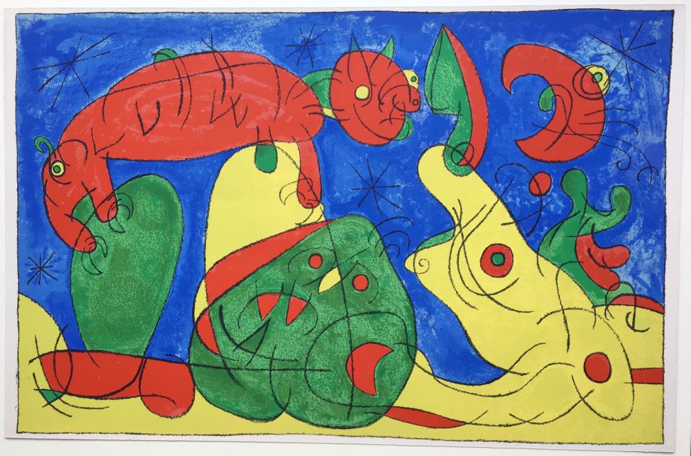 Litografia Miró - UBU ROI : LA NUIT L'HEURE (1966).