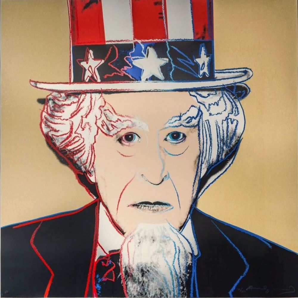Serigrafia Warhol - Uncle Sam, from Myths