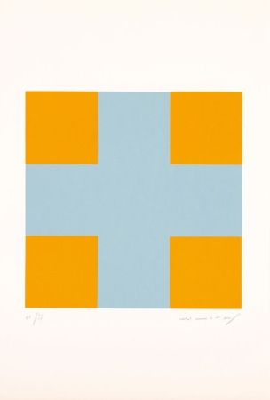 Serigrafia Nemours - Une croix pour quatre carrés