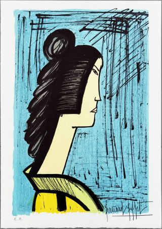 Litografia Buffet - Une femme japonaise