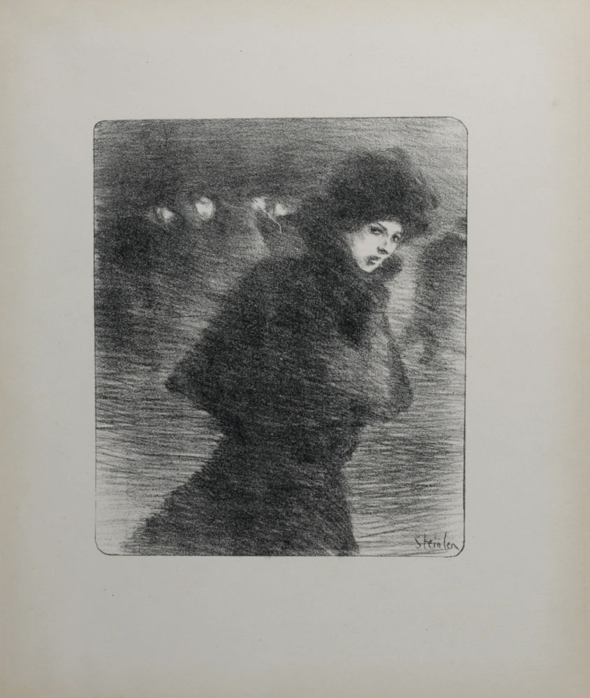 Litografia Steinlen - Une femme qui passe, 1896