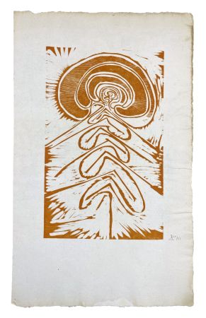 Incisione Su Legno Müller - UNE FLEUR (ESQUISSE XXII)