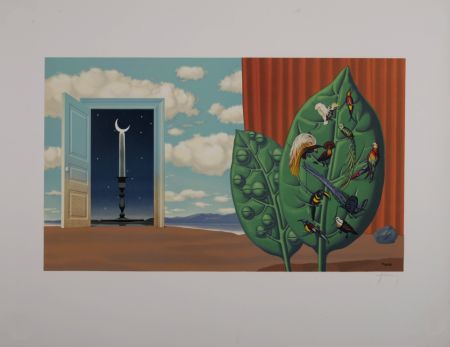 Litografia Magritte - Une Porte s'ouvre sur la Nuit Veloutée, 1968