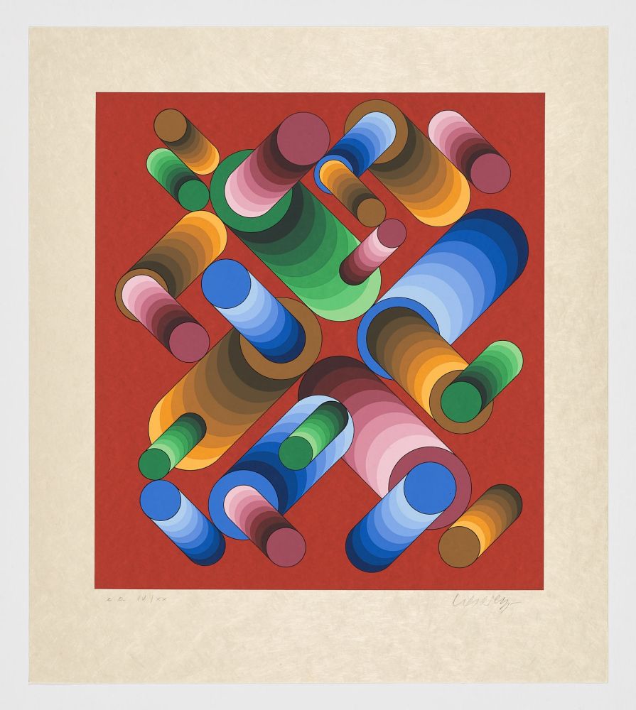 Litografia Vasarely - Untitled