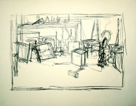 Litografia Giacometti - Untitled