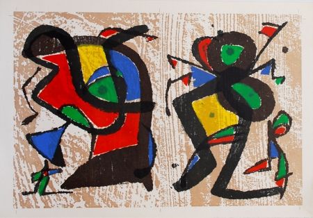 Incisione Su Legno Miró - Untitled