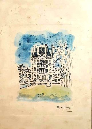 Litografia Tamburi - UNTITLED