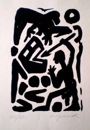 Litografia Penck - Untitled 6