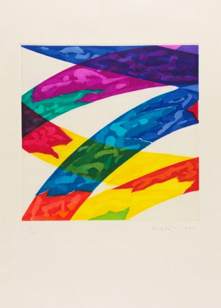 Incisione Dorazio - Untitled (Chromatic Ribbons)