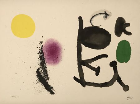Litografia Miró - Untitled (Composition)