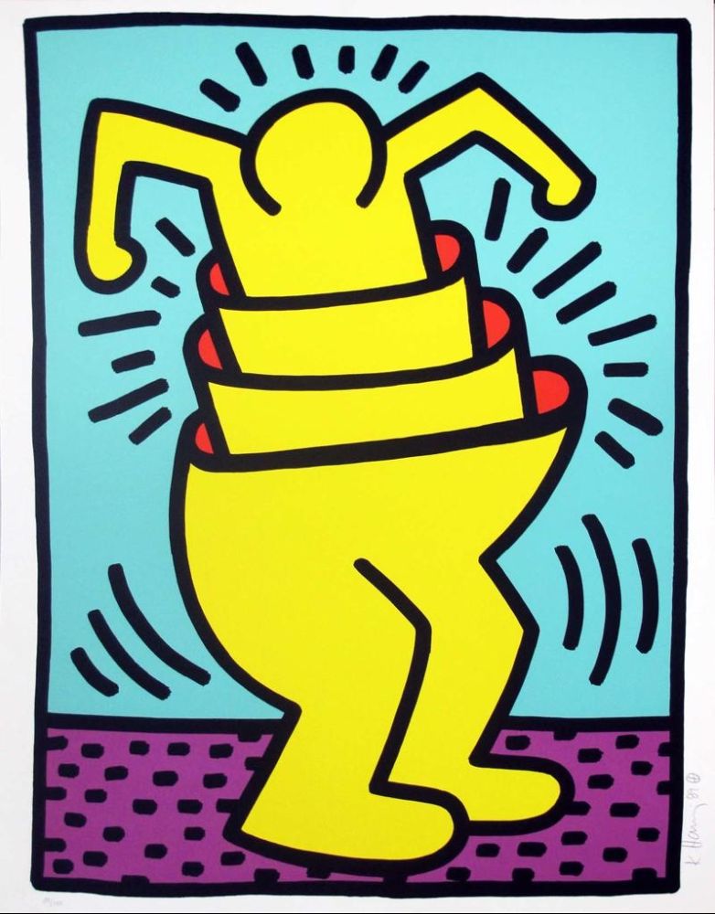 Serigrafia Haring - Untitled (Cup Man)