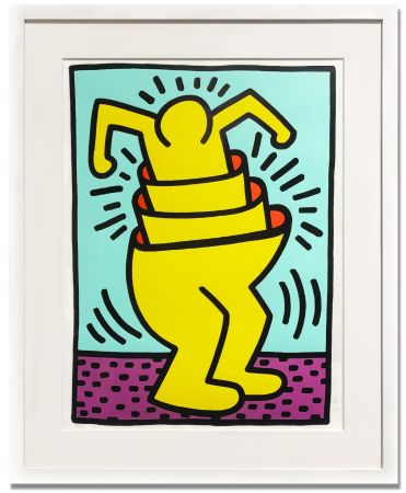 Serigrafia Haring - Untitled (Cup Man)