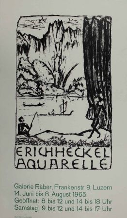 Litografia Heckel - Untitled (Exhibition poster)
