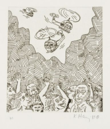 Incisione Haring - Untitled (From the Valley Suite)