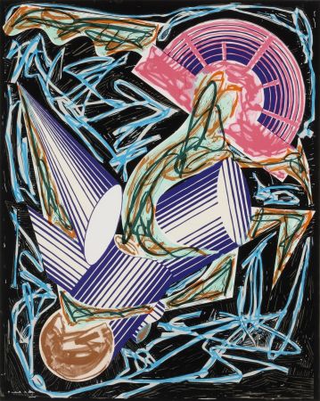 Serigrafia Stella - Untitled (Frontispiece from Illustrations after El Lissitzky's Had Gadya)