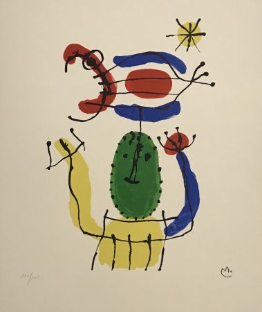 Litografia Miró - Untitled (Green Head)