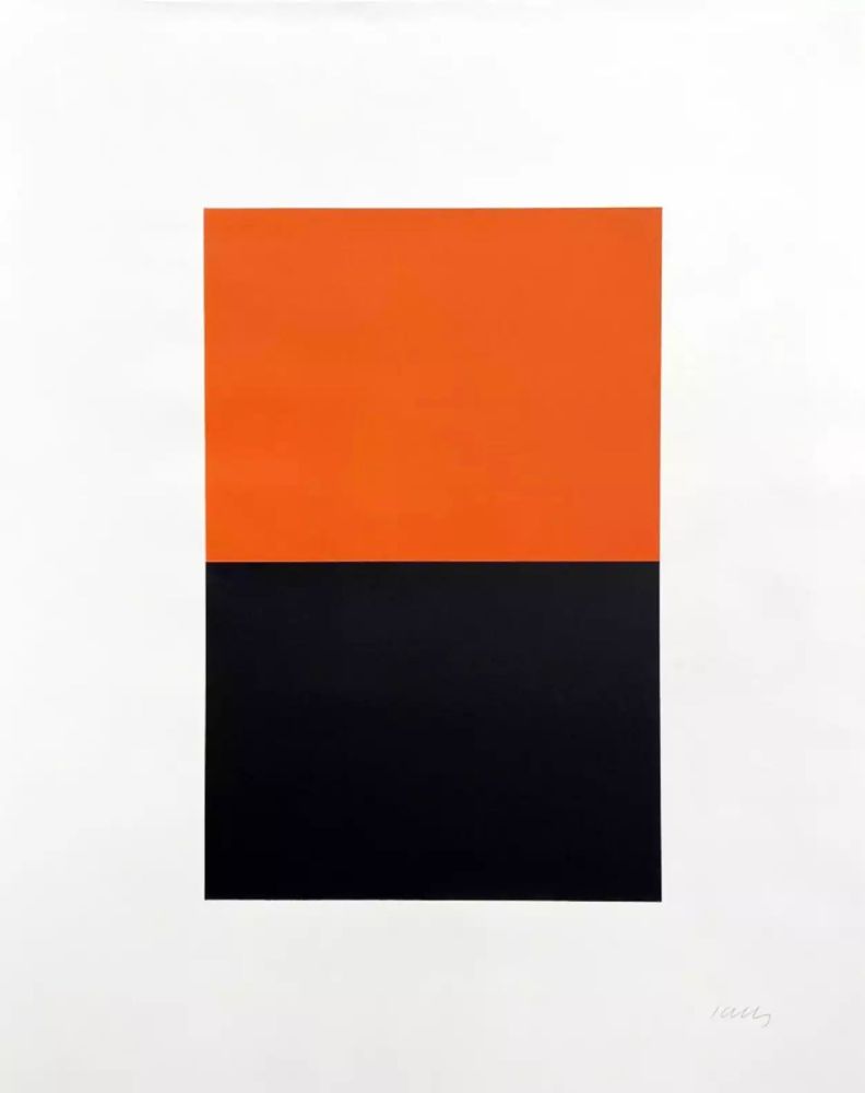 Litografia Kelly - Untitled (Orange/Black)