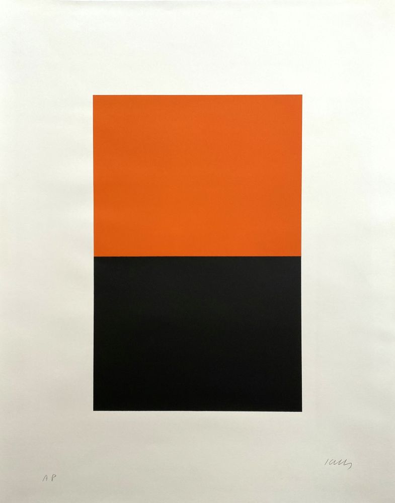 Litografia Kelly - Untitled (Orange/Black)